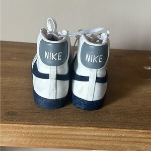 Navy & white Nike blazers